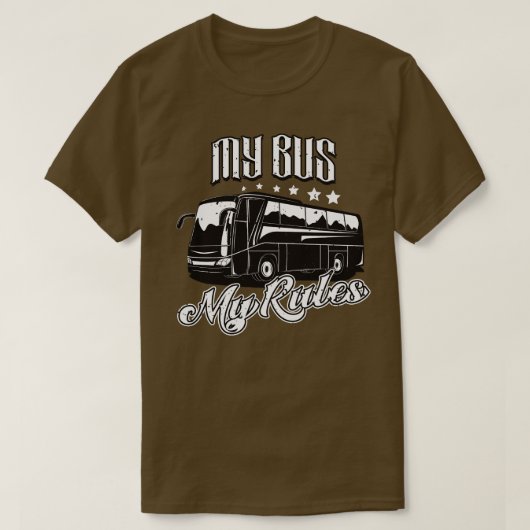 bus driver Mijn bus Mijn regels T-shirt (Design voorkant)