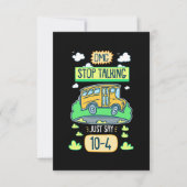 Bus Driver Omg Stop Talking RSVP Kaartje (Voorkant)