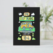 Bus Driver Omg Stop Talking RSVP Kaartje (Staand voorkant)