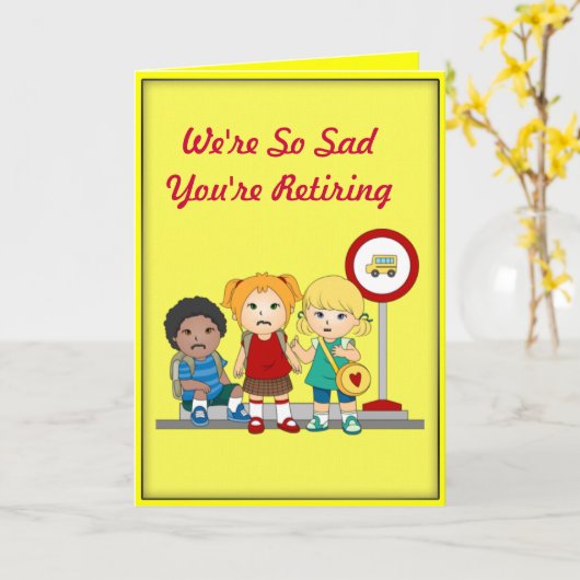 Bus Driver Retirement Kaart (Gele Bloem)