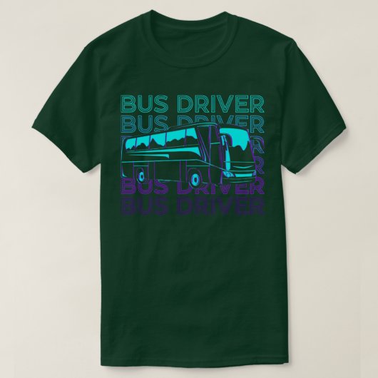 Bus Driver Retro Cadeau T-shirt (Design voorkant)