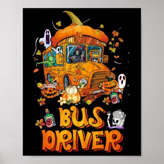 Bus Driver School Bus Driver Life Halloween Poster (Voorkant)
