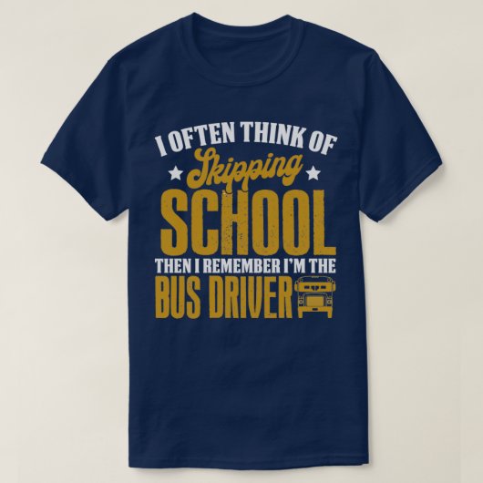 Bus Driver Schoolbus T-shirt (Design voorkant)