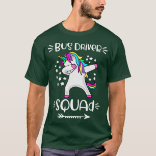 Bus Driver Squad Dabbing Unicorn Shirt Cute en Gi