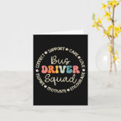 Bus Driver Squad Waardering Week Terug naar School Kaart (Gele Bloem)