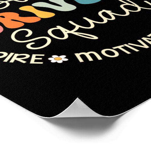 Bus Driver Squad Waardering Week Terug naar School Poster (Hoek)