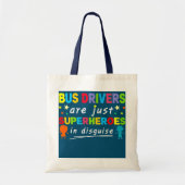 Bus Driver Teacher is gewoon superhelden in Tote Bag (Voorkant)