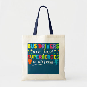 Bus Driver Teacher is gewoon superhelden in Tote Bag