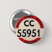 BUS DRIVER UK BADGE RETRO RONDE BUTTON 5,7 CM (Voorkant /achterkant)