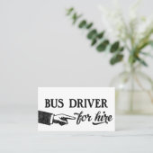 Bus Driver Visitekaartjes - Koel Vintage (Staand voorkant)