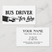 Bus Driver Visitekaartjes - Koel Vintage (Voorkant / Achterkant)