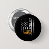 Bus Driver VS Amerikaanse vlag Grappige Bus Driver Ronde Button 5,7 Cm (Voorkant /achterkant)