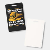 Bus-driver zet hem uit badge (Voor- en achterkant)