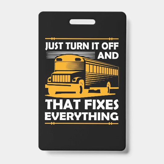 Bus-driver zet hem uit badge (Voorzijde)