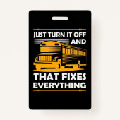 Bus-driver zet hem uit badge (Voorkant)