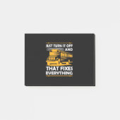 Bus-driver zet hem uit post-it® notes (Voorkant)