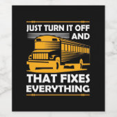 Bus-driver zet hem uit wijn etiket (Enkel label)