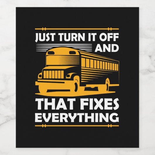 Bus-driver zet hem uit wijn etiket (Enkel label)