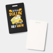 Bus Driver Zie Me Rollin Badge (Voor- en achterkant)