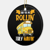 Bus Driver Zie Me Rollin Keramisch Ornament (Links)