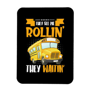 Bus Driver Zie Me Rollin Magneet