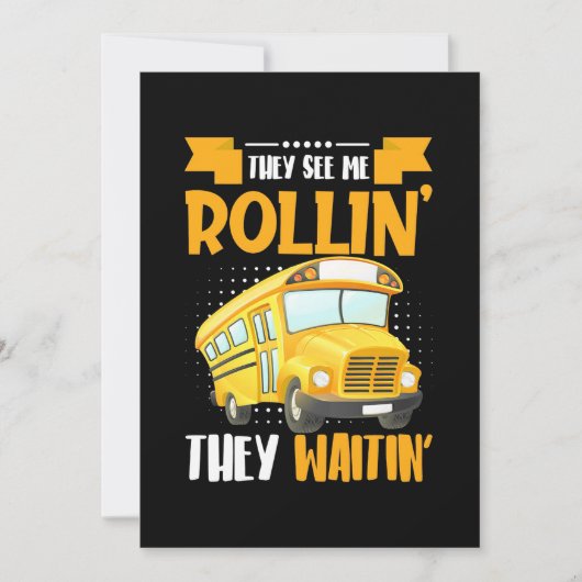Bus Driver Zie Me Rollin Save The Date (Voorkant)