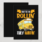 Bus Driver Zie Me Rollin Save The Date (Voorkant / Achterkant)