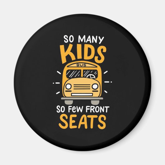 Bus driver Zoveel Kinderen Magneet (Voorkant)