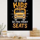 Bus driver Zoveel Kinderen Poster (Keuken)
