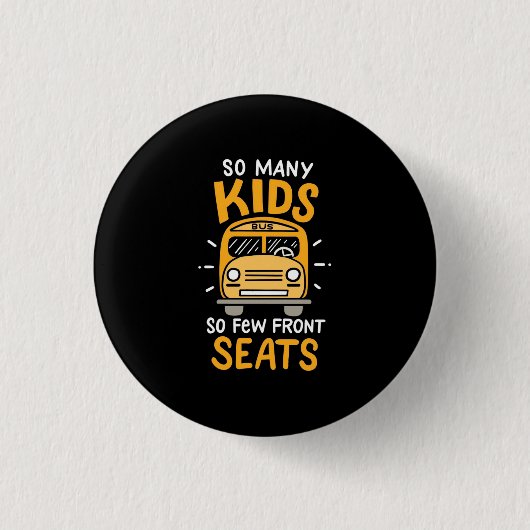 Bus driver Zoveel Kinderen Ronde Button 3,2 Cm (Voorkant)