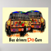 Bus Drivers geven zorg Poster (Voorkant)