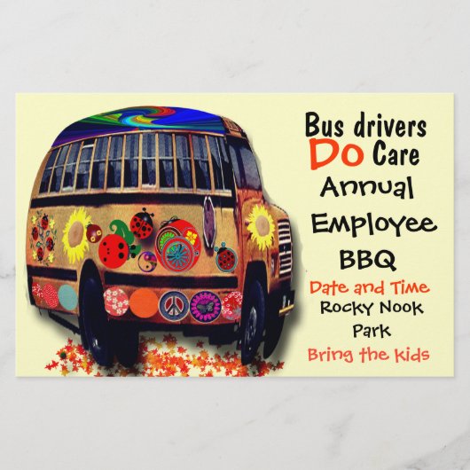 Bus Drivers Jaarlijkse BBQ Flyer (Voorkant)