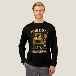 Bus Duty Boo Crew Teacher School Bus Halloween Tri-Blend Shirt