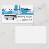 Bus en City Skyline Visitekaartje (Voorkant / Achterkant)