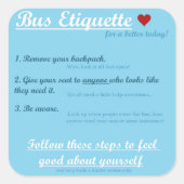 Bus Etiquette Sticker (Voorkant)