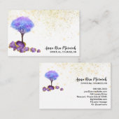 *~* Bus Glitter Amethyst Magische juwelen Visitekaartje (Voorkant / Achterkant)