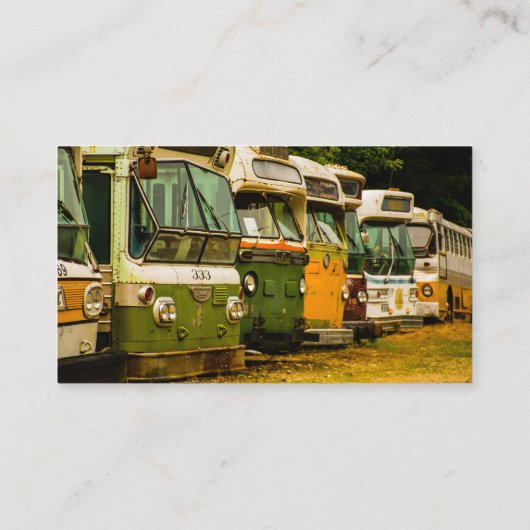 BUS GRAVEYARD BUSINESS CARD TEMPLATE VISITEKAARTJE (Achterkant)