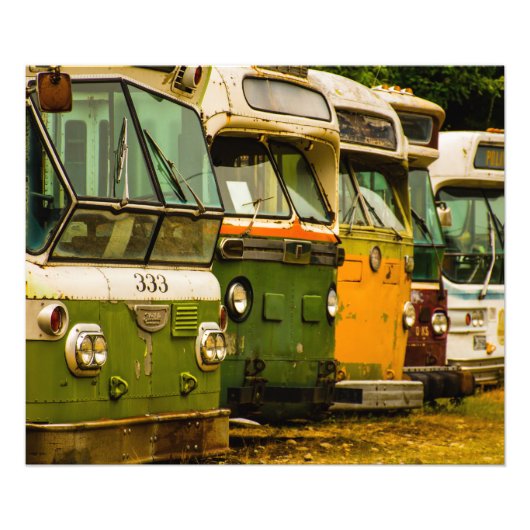 BUS GRAVEYARD PRINT FOTO AFDRUK (Voorkant)