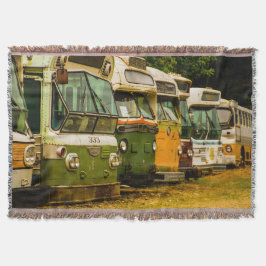 BUS GRAVEYARD THROW BLANKET DEKEN