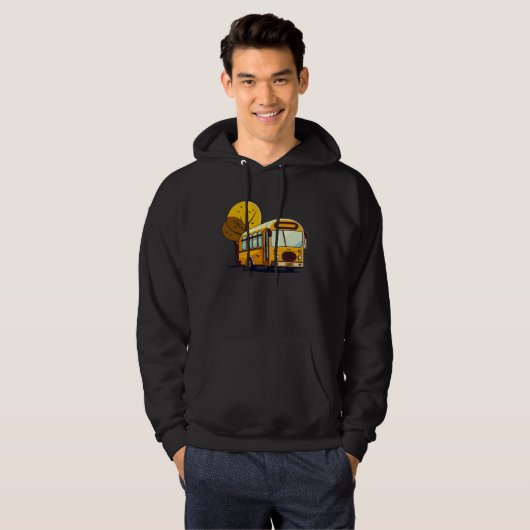 Bus In Front Of Trees Bus Driver Hoodie (Voorkant volledig)