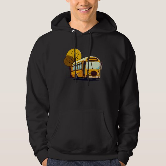 Bus In Front Of Trees Bus Driver Hoodie (Voorkant)