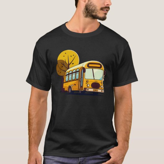 Bus In Front Of Trees Bus Driver T-shirt (Voorkant)