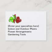 Bus.-kaart - 3-D wijnbladeren Visitekaartje (Achterkant)