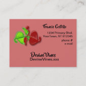 Bus.-kaart - 3-D wijnbladeren Visitekaartje (Voorkant)