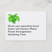 Bus.-kaart - 3-D wijnbladeren Visitekaartje (Achterkant)