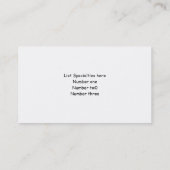 Bus. Kaart - 3D-schijven - tweezijdig Visitekaartje (Achterkant)