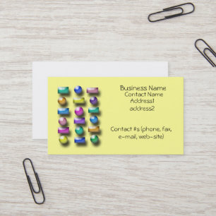 Bus. Kaart - 3D-toetsen Visitekaartje