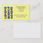 Bus. Kaart - 3D-toetsen Visitekaartje (Voorkant / Achterkant)