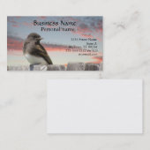 Bus. Kaart - Bird on Fence bij zonsondergang Visitekaartje (Voorkant / Achterkant)