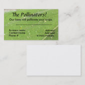 Bus. Kaart - De Pollinators Visitekaartje (Voorkant / Achterkant)